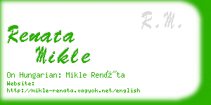 renata mikle business card